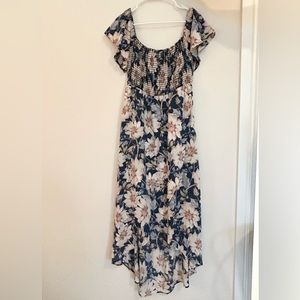 Floral Pink Blush Hi-Lo Dress